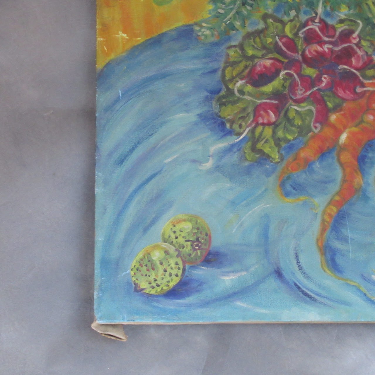 Myrna Sheffield Signed Vegetable Still Life Oil Painting