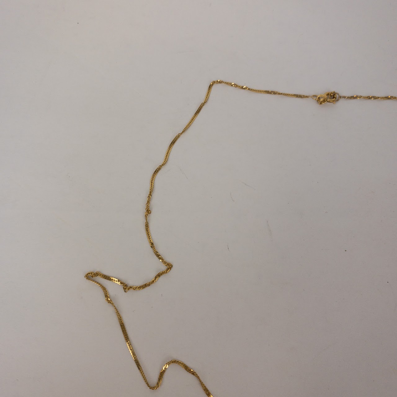 14K Gold Twisted Herringbone Chain