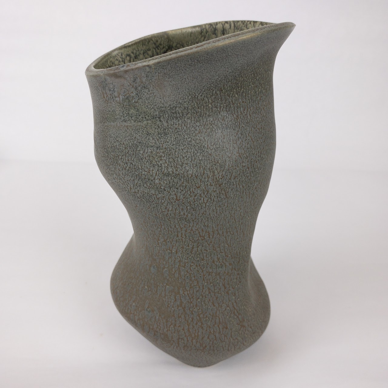 Amoebic Pale Green Ceramic Vase