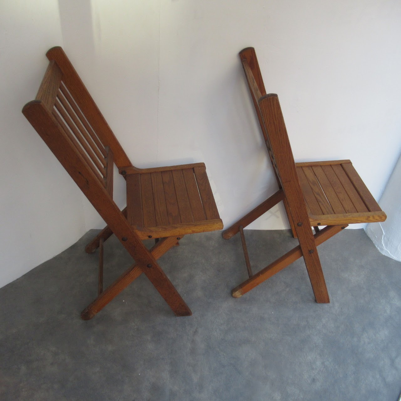 Paris MFG Co. Vintage Folding Chair Pair
