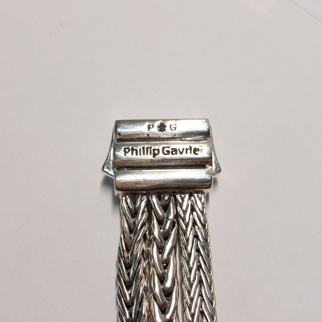 Phillip Gavriel Sterling Silver Royal Chain Three Different Strand Bracelet