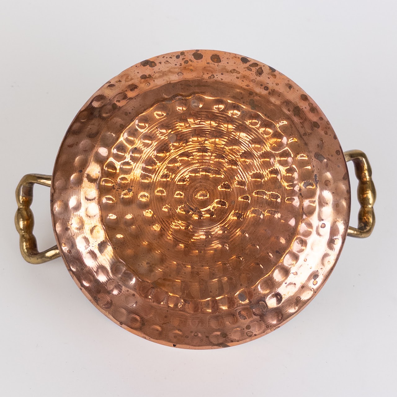 French Copper & Brass Small Simmer Pot
