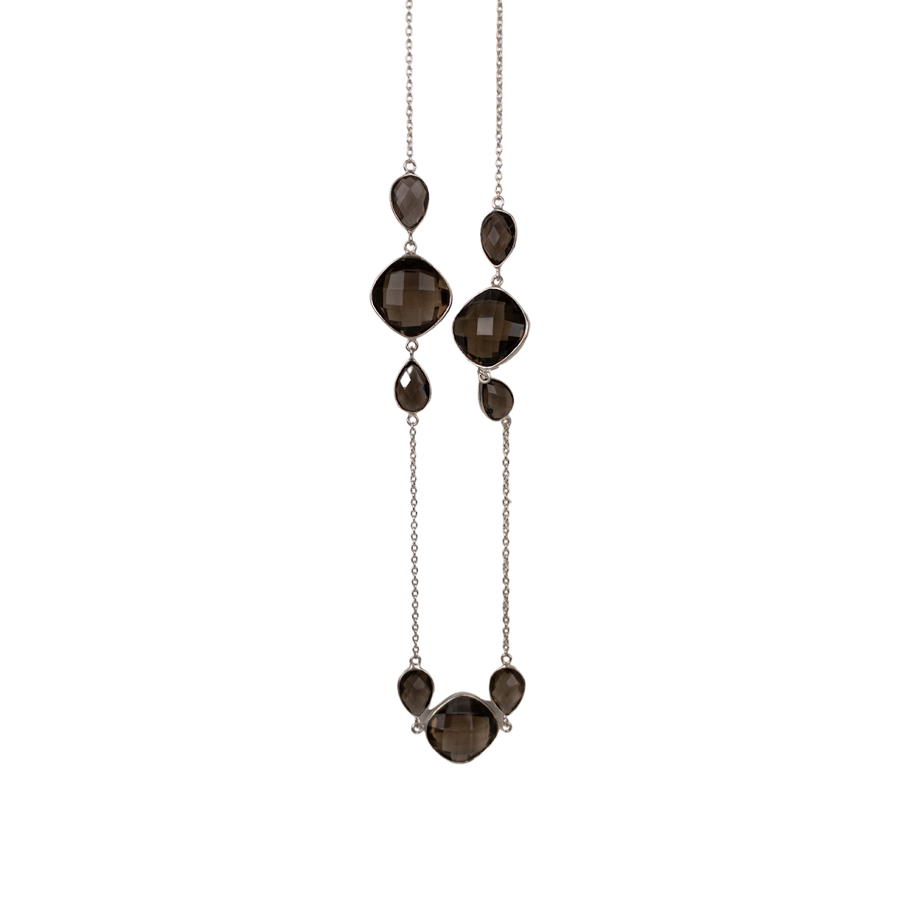 Phillip Gavriel Sterling Silver Smoky Quartz Necklace