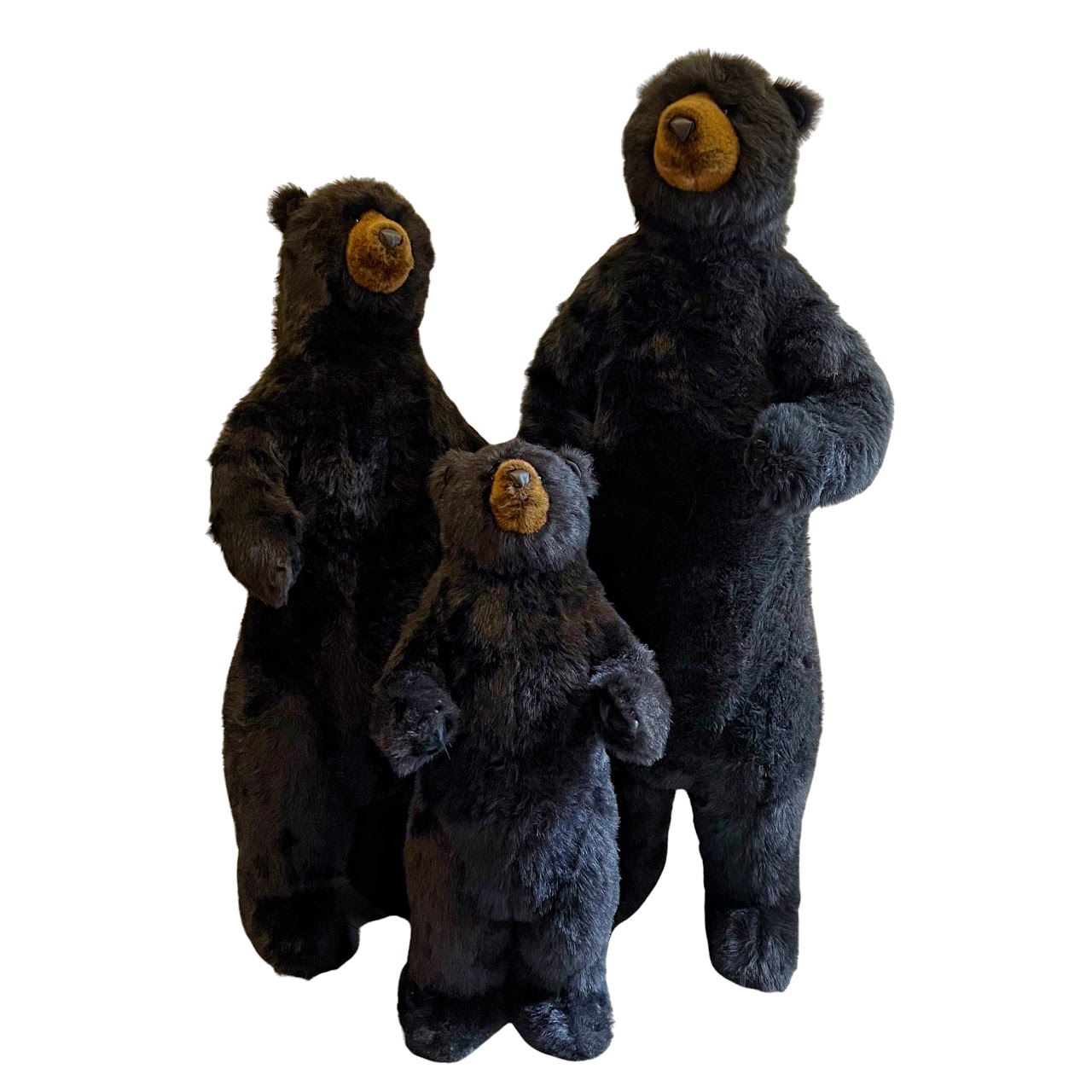 Ditz Designs Life Size Standing Black Bear Trio