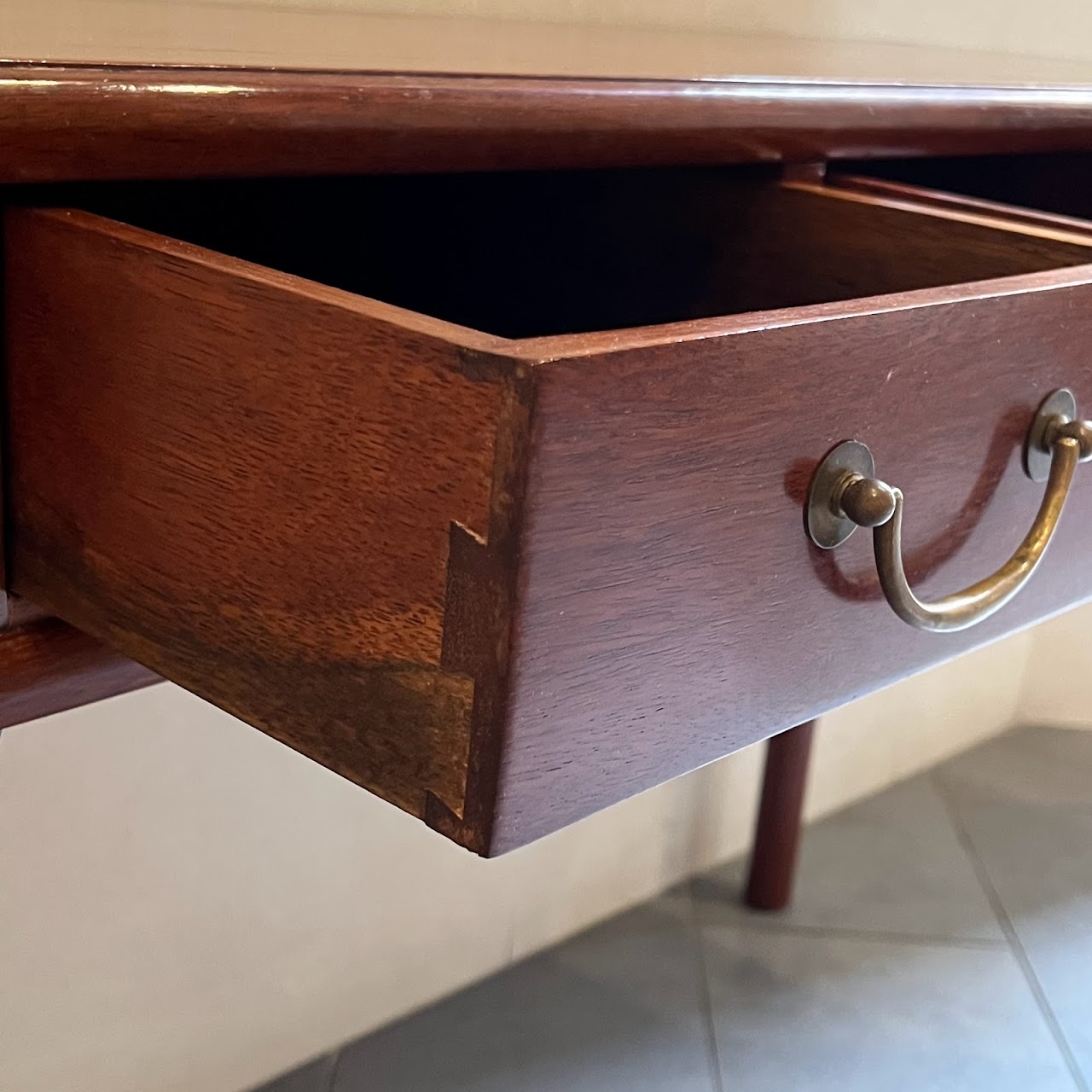 Qing Dynasty Chinese Elm Three Drawer Writing Desk