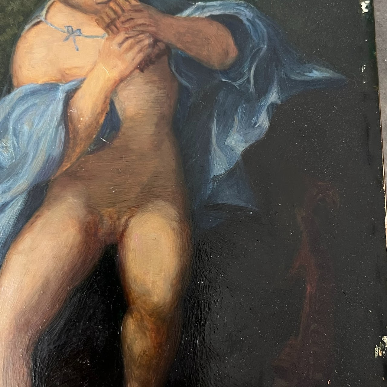 'Young Faunus Playing the Syrinx' Oil Painting After Palma Vecchio