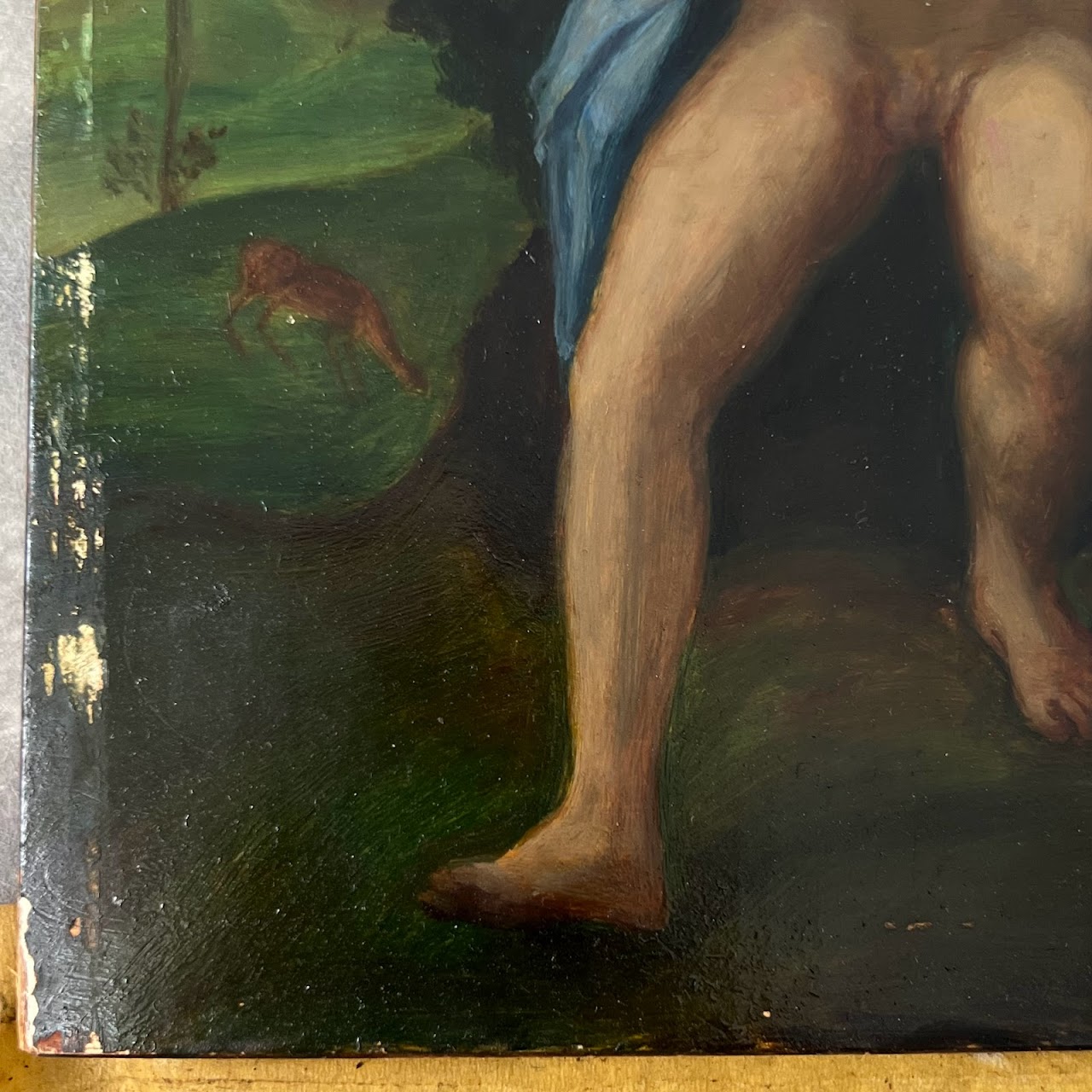 'Young Faunus Playing the Syrinx' Oil Painting After Palma Vecchio