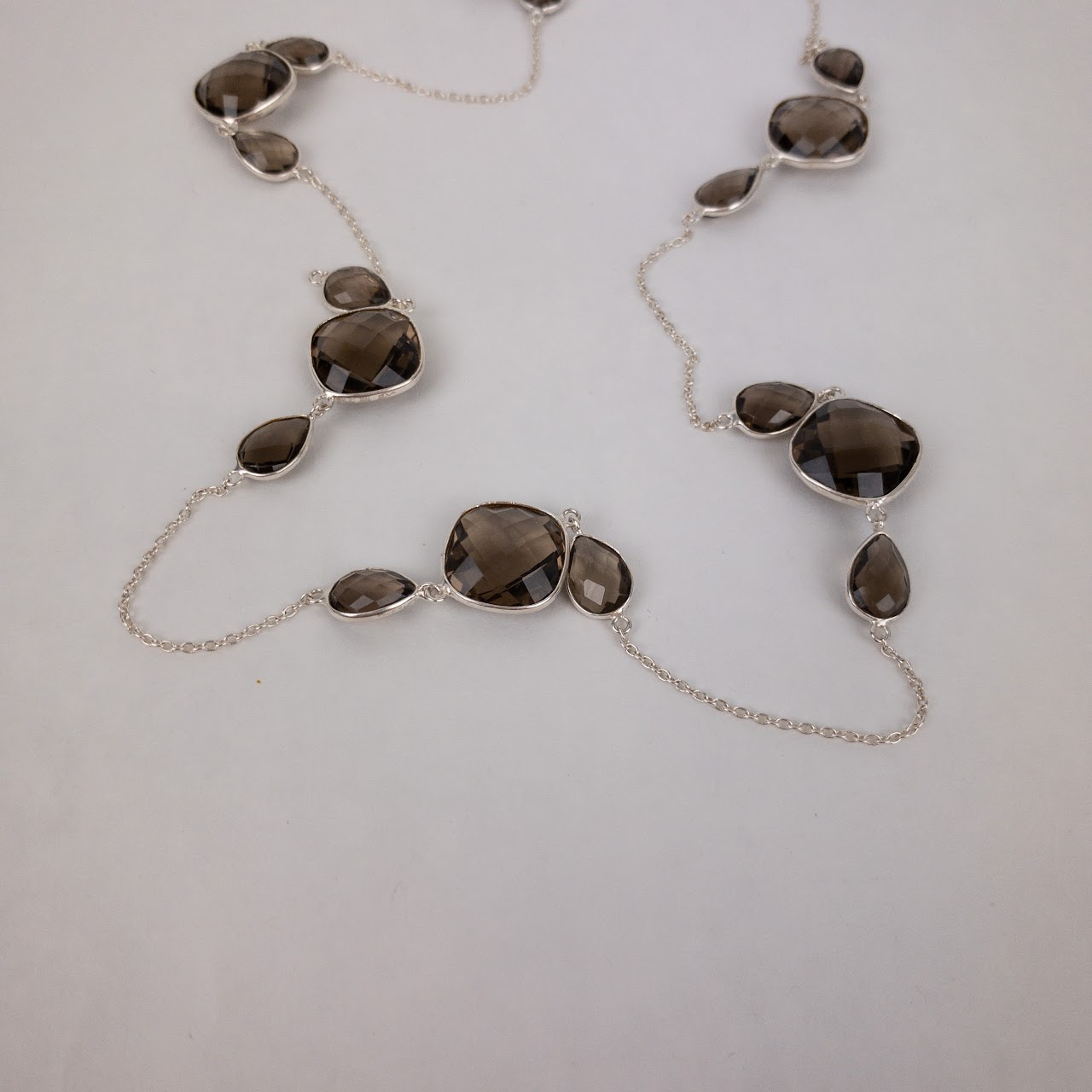 Phillip Gavriel Sterling Silver Smoky Quartz Necklace