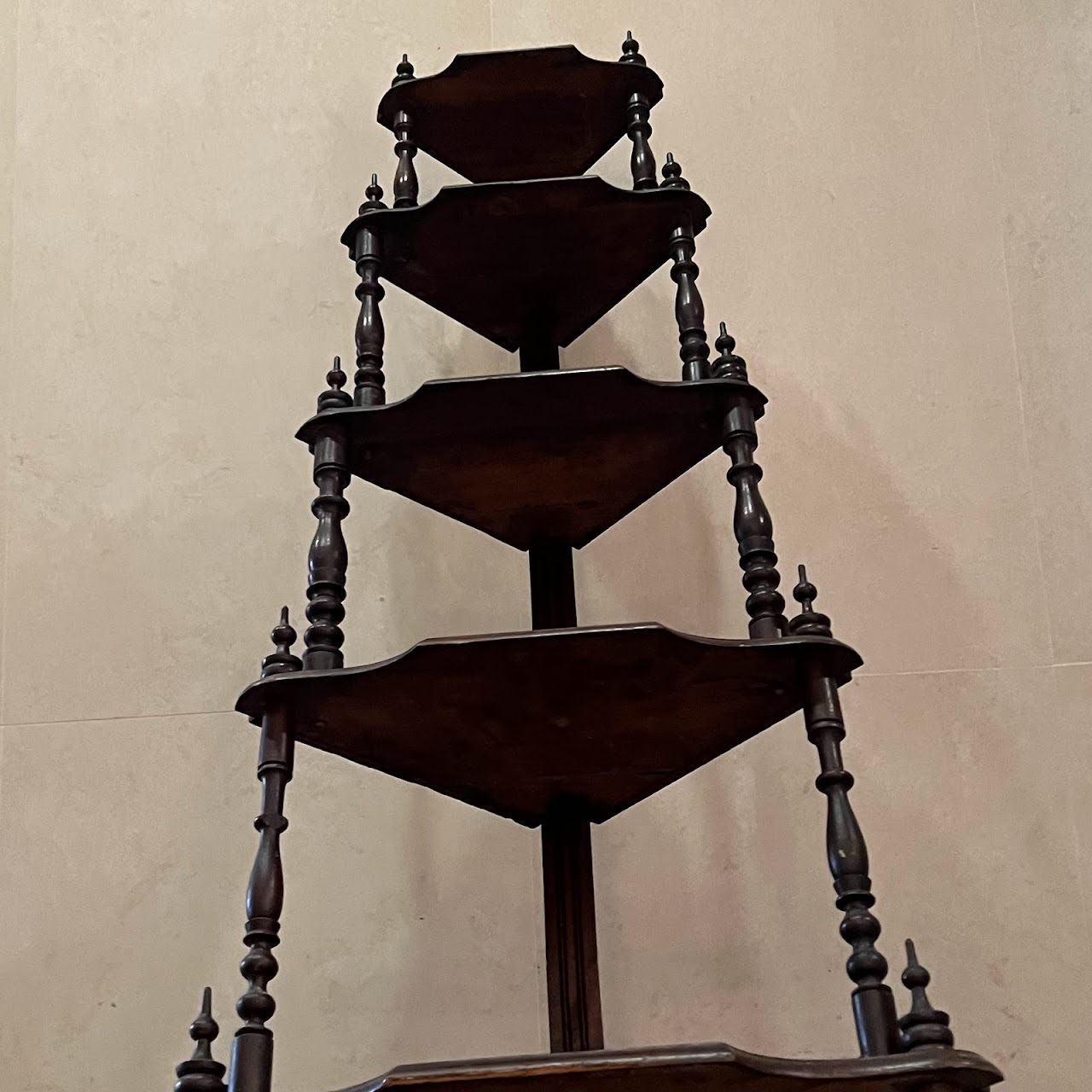 Victorian Style Five Tier Corner Shelf