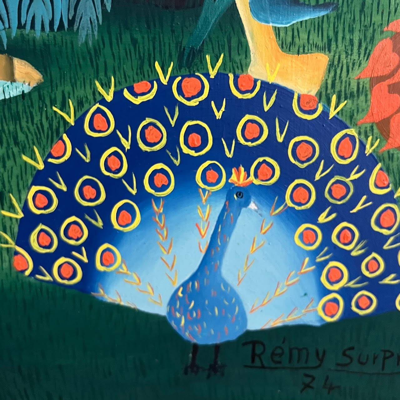 Rémy Surpris Signed Garden of Eden Painting, 1974