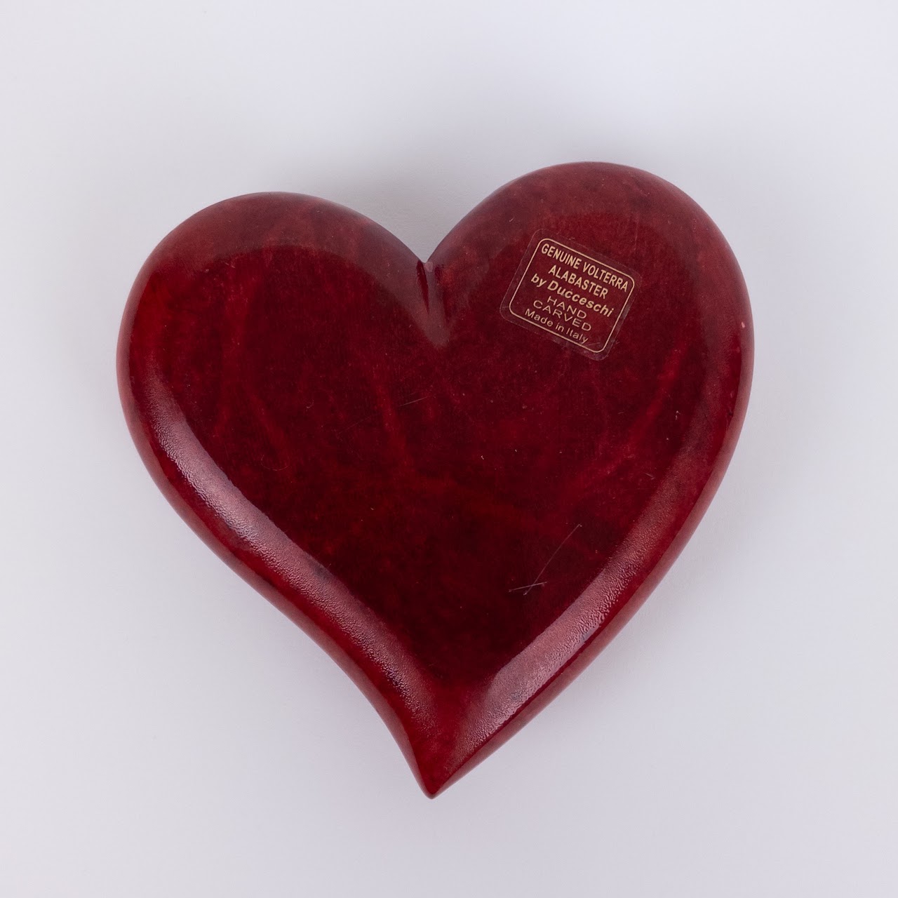 Ducceschi Italian Alabaster Heart Object