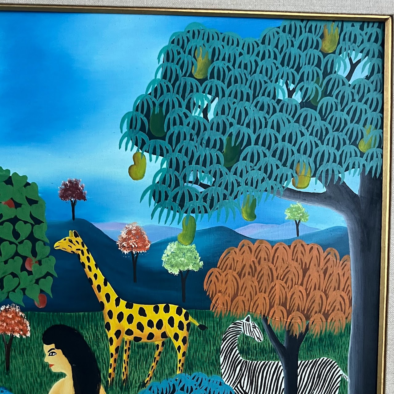 Rémy Surpris Signed Garden of Eden Painting, 1974