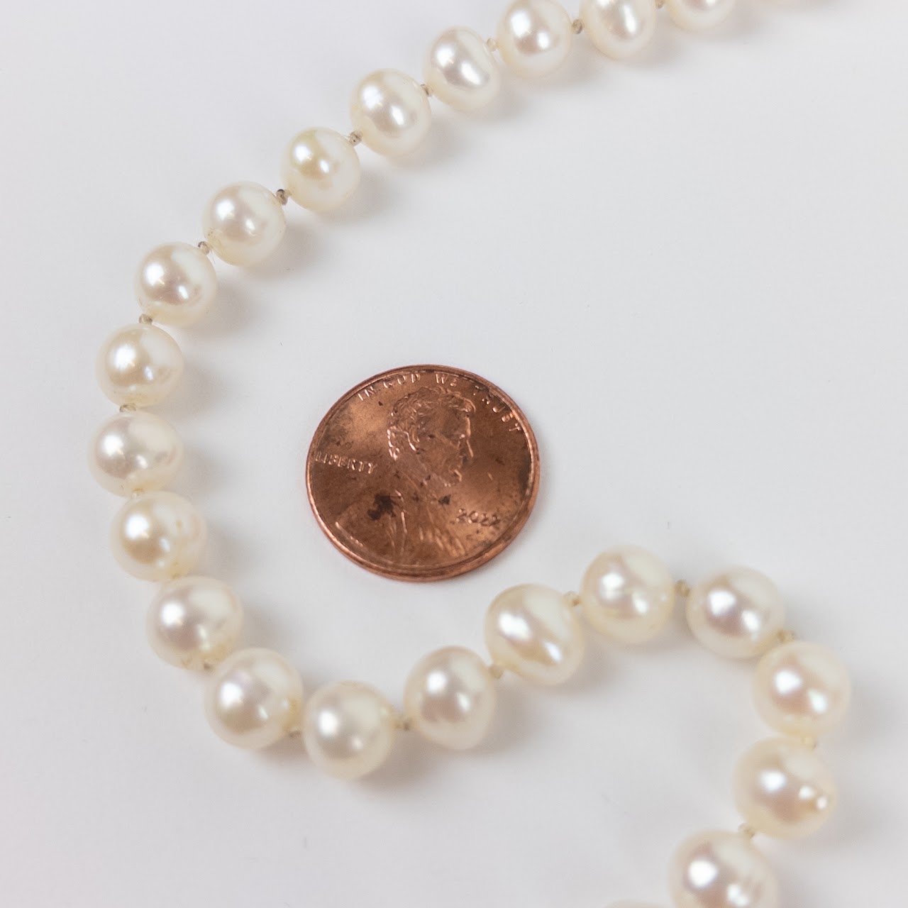 14K Gold Pearl Strand Necklace