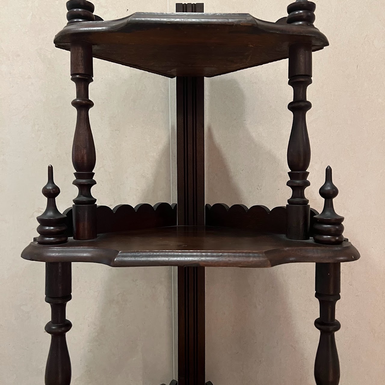 Victorian Style Five Tier Corner Shelf