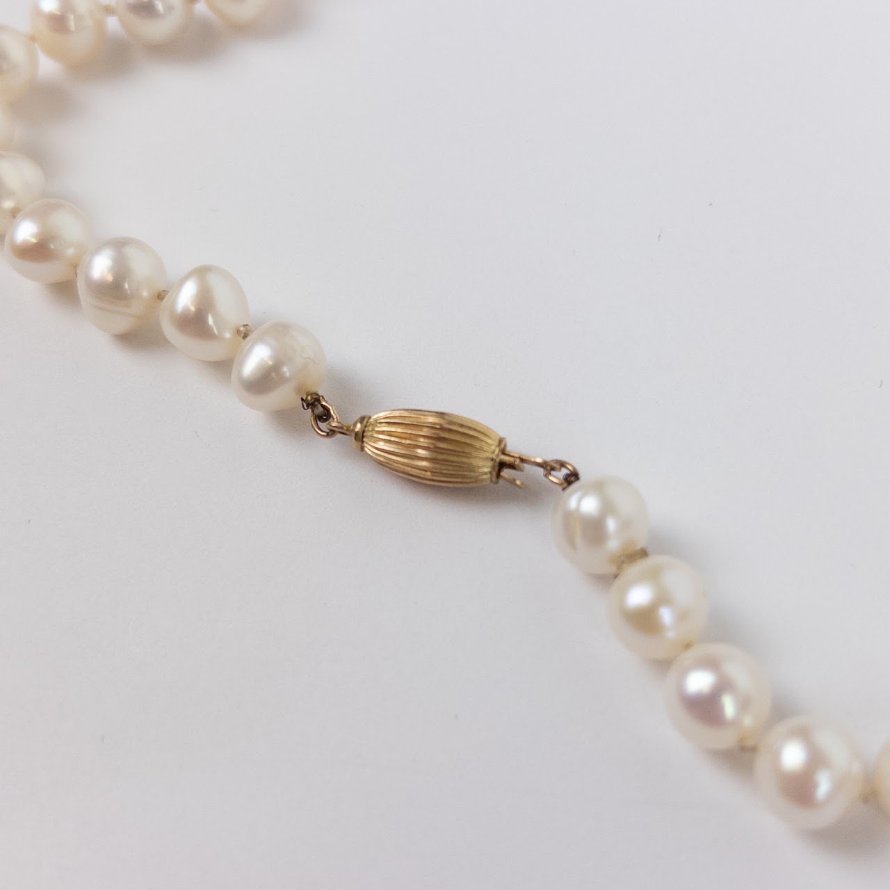 14K Gold Pearl Strand Necklace