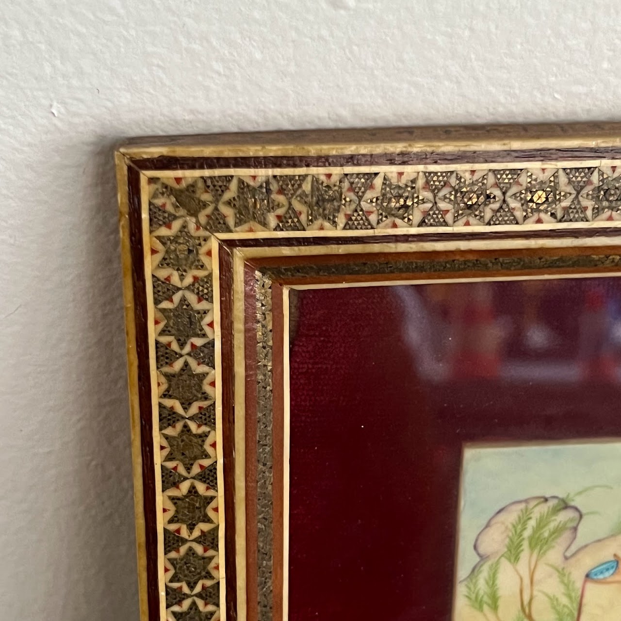 Persian Camel Bone Miniature Painting