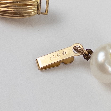 14K Gold Pearl Strand Necklace