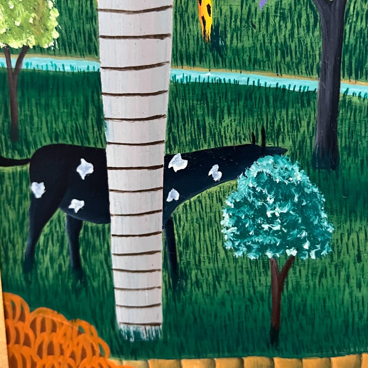 Rémy Surpris Signed Garden of Eden Painting, 1974