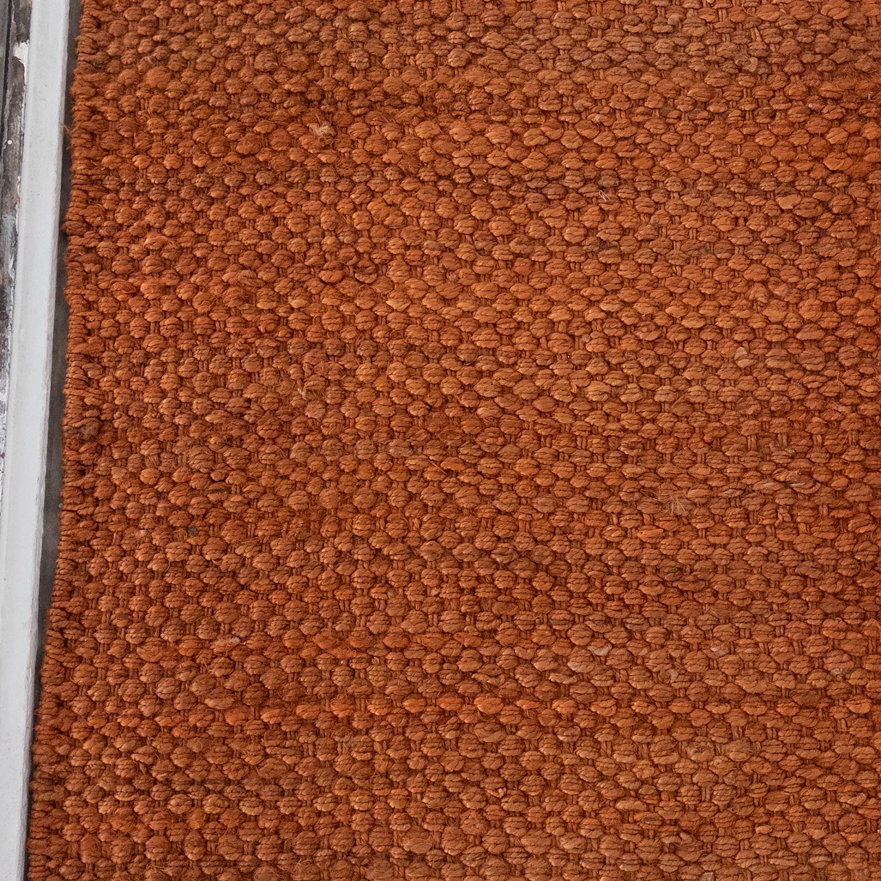 Woven Burnt Orange Jute Area Rug