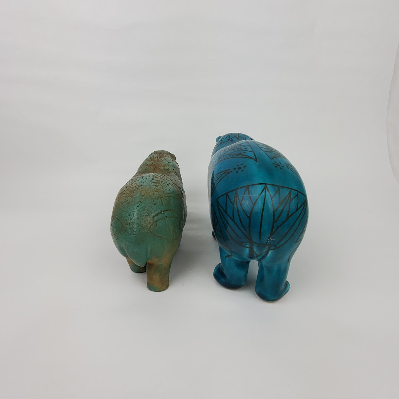 Hippopotamus Figurine Duo