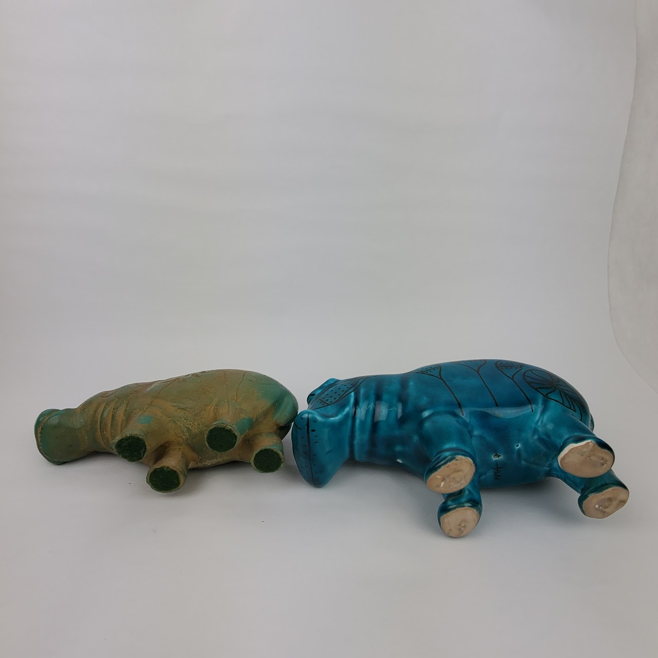 Hippopotamus Figurine Duo