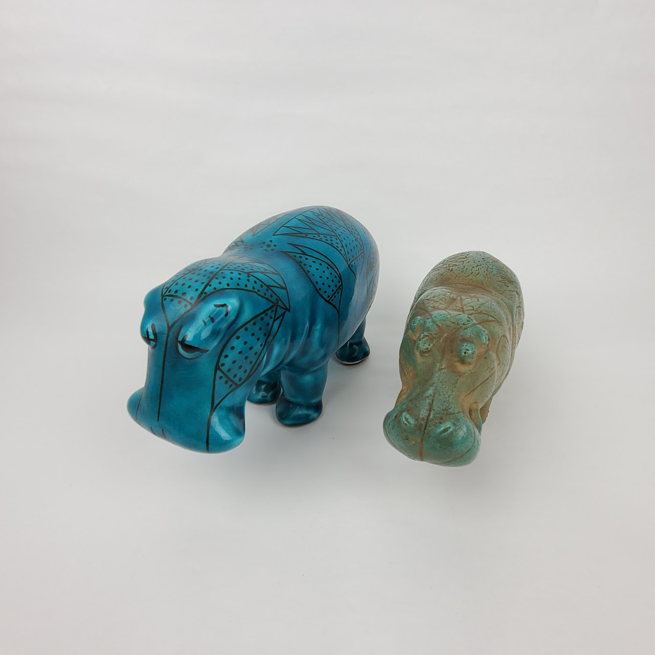 Hippopotamus Figurine Duo