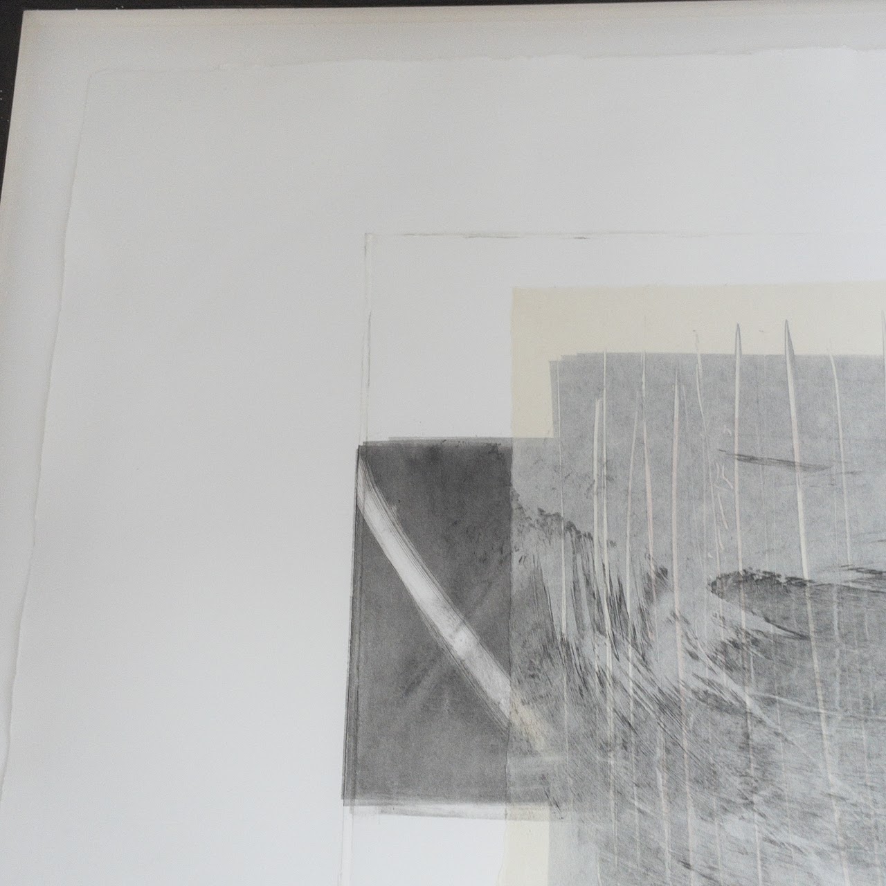 Signed Abstract Monoprint Etching