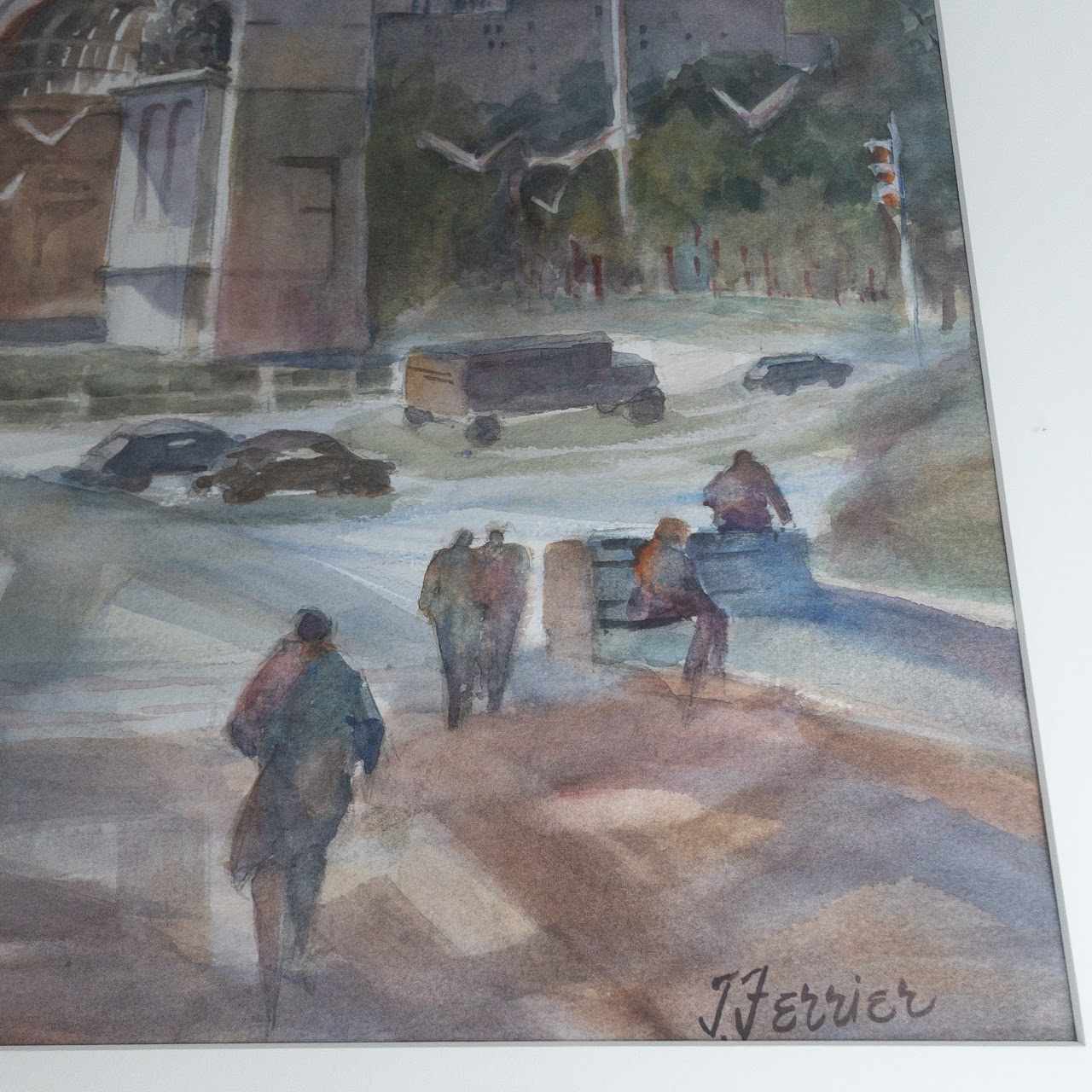 J. Ferrier Signed Watercolor Painting