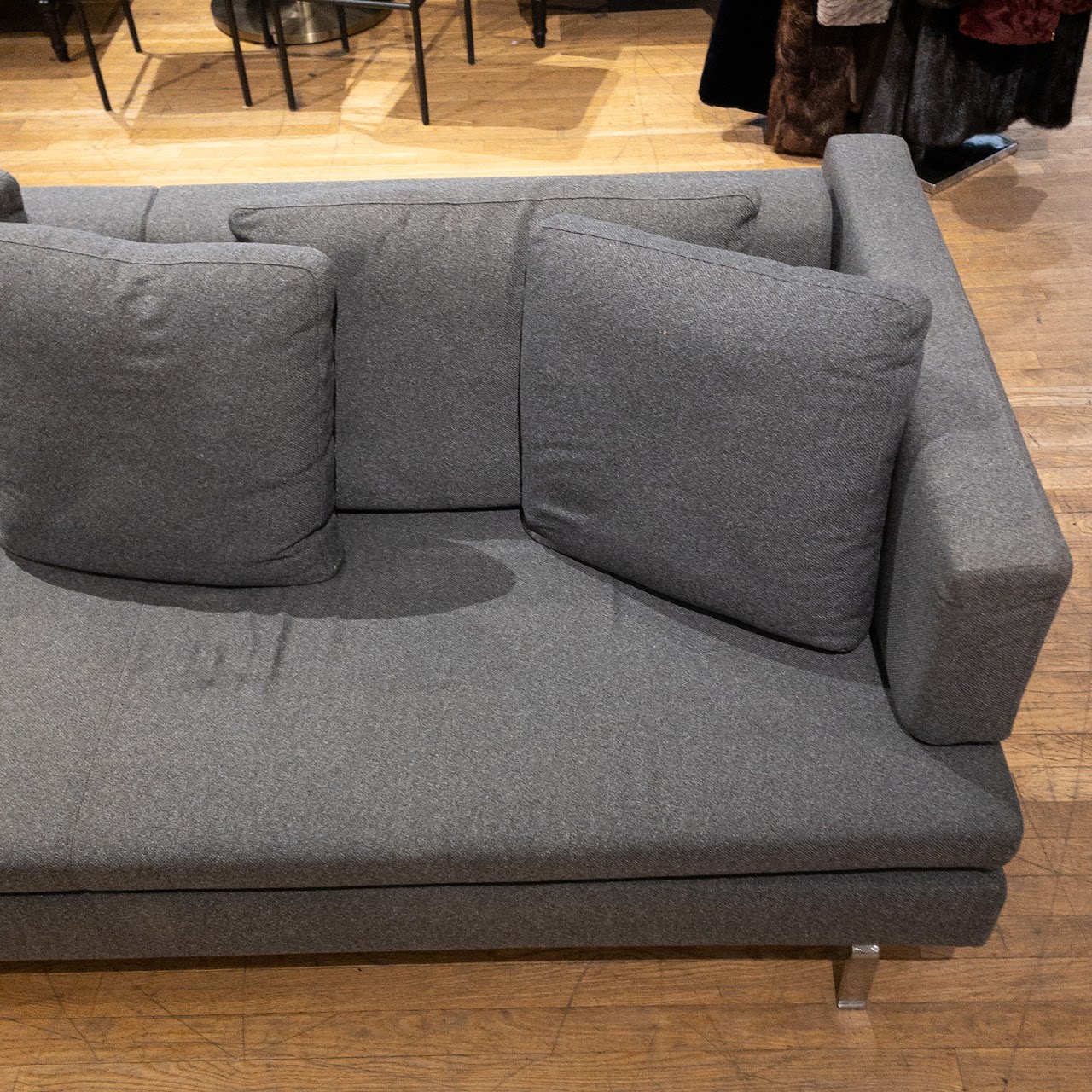 Modern Grey Wool Adjustable Sofa