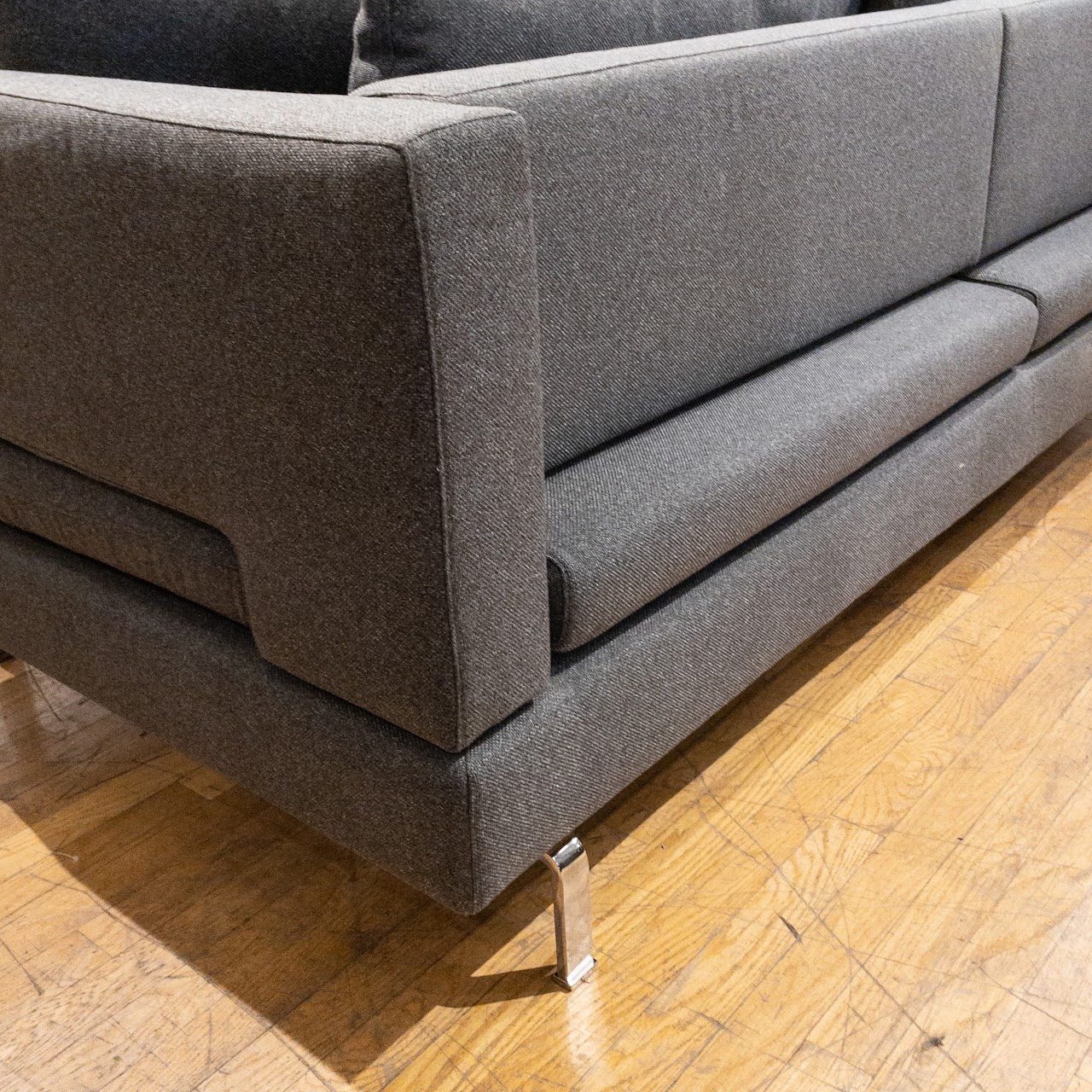 Modern Grey Wool Adjustable Sofa