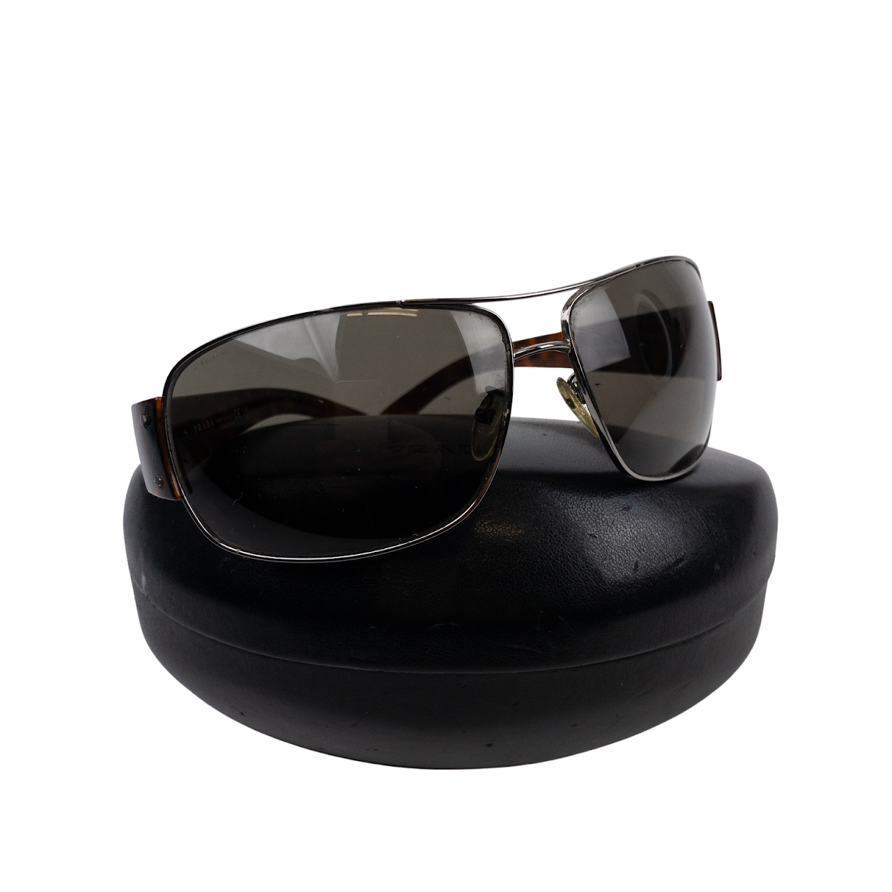 Prada 'Tortoise' Aviator Sunglasses