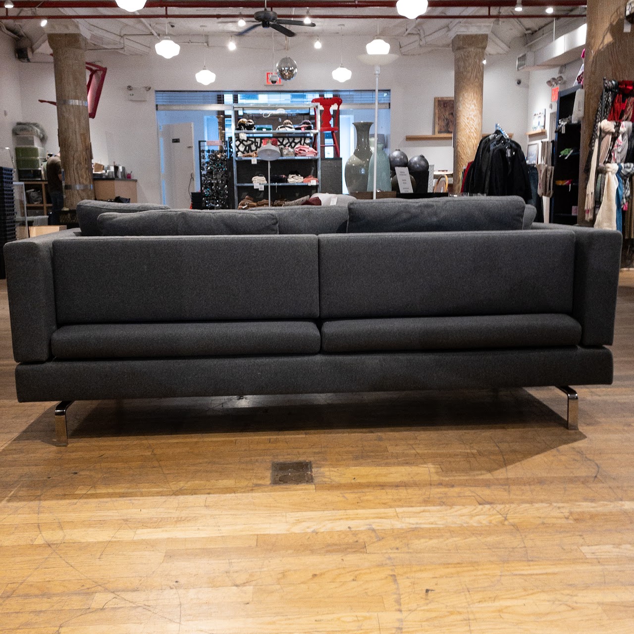 Modern Grey Wool Adjustable Sofa