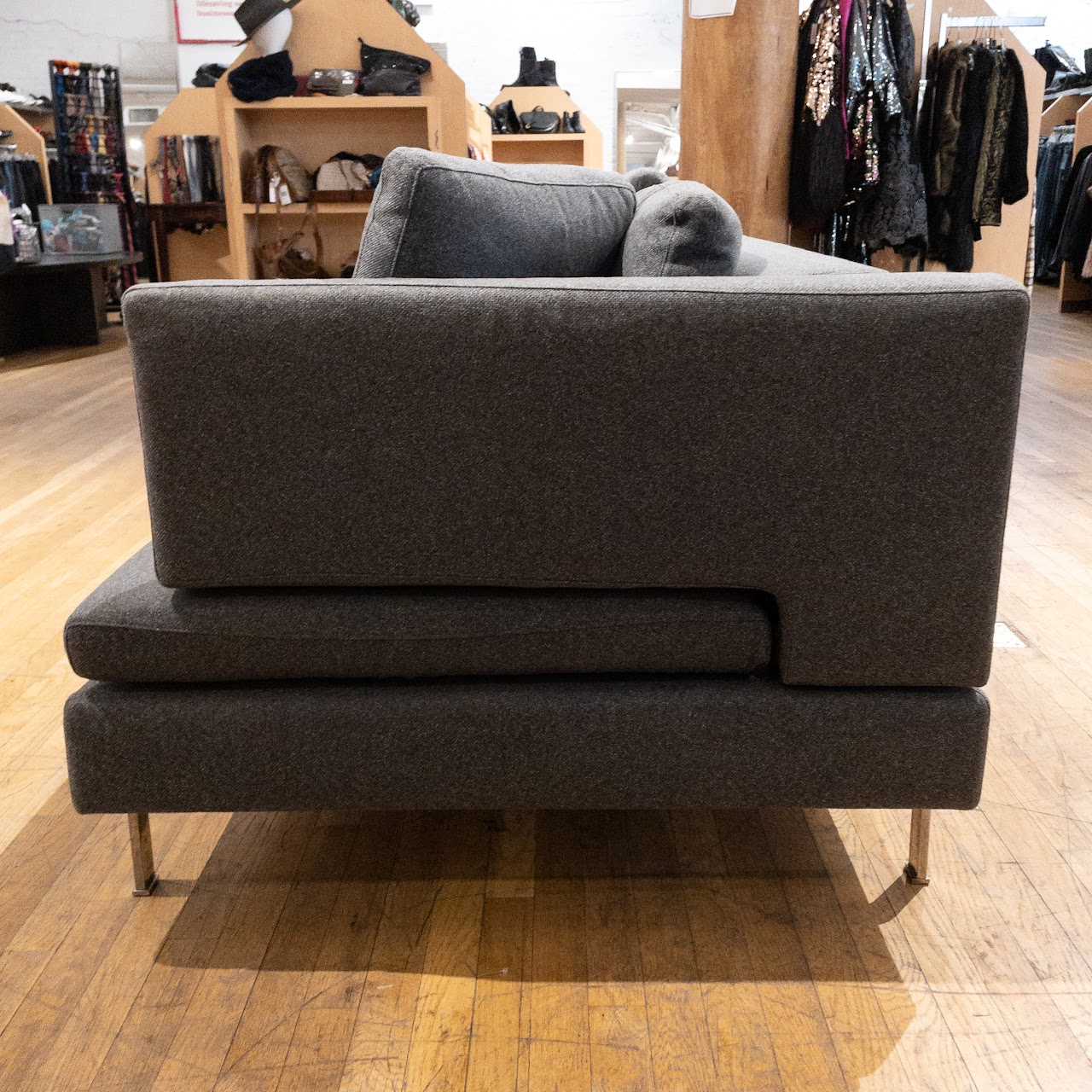 Modern Grey Wool Adjustable Sofa