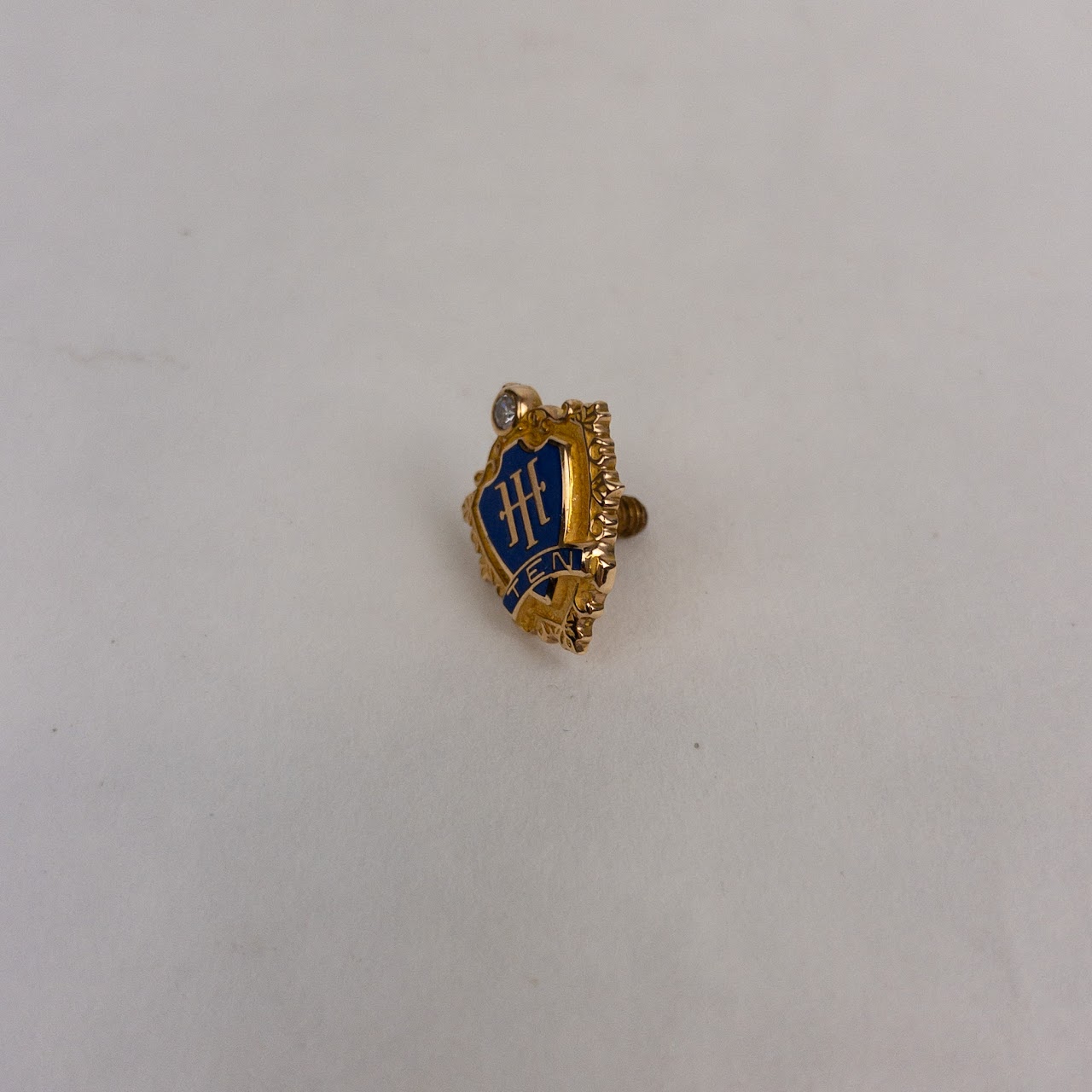 14K Gold & Diamond Ten-Year Pin