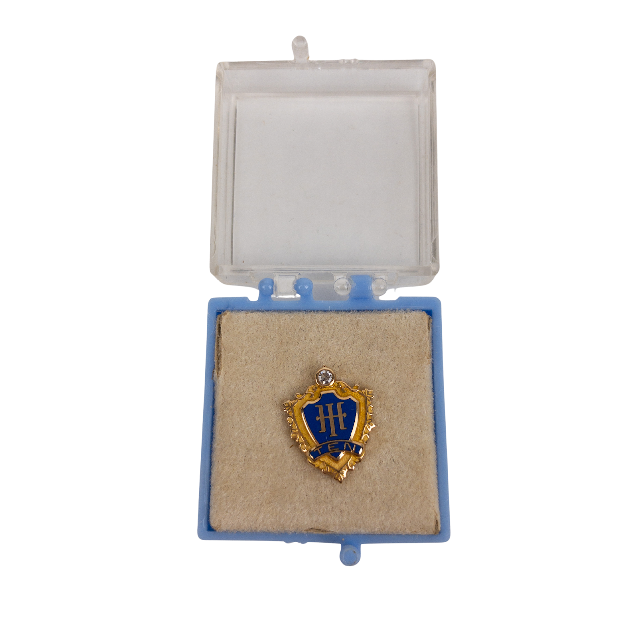 14K Gold & Diamond Ten-Year Pin