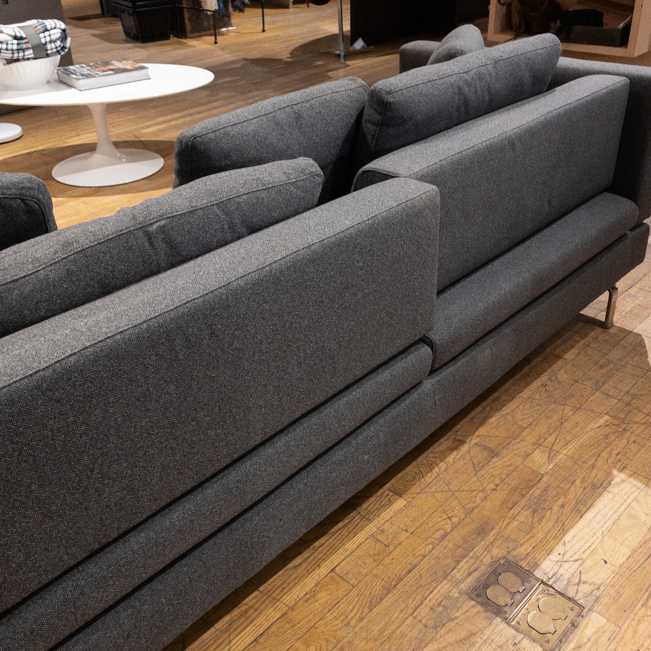 Modern Grey Wool Adjustable Sofa