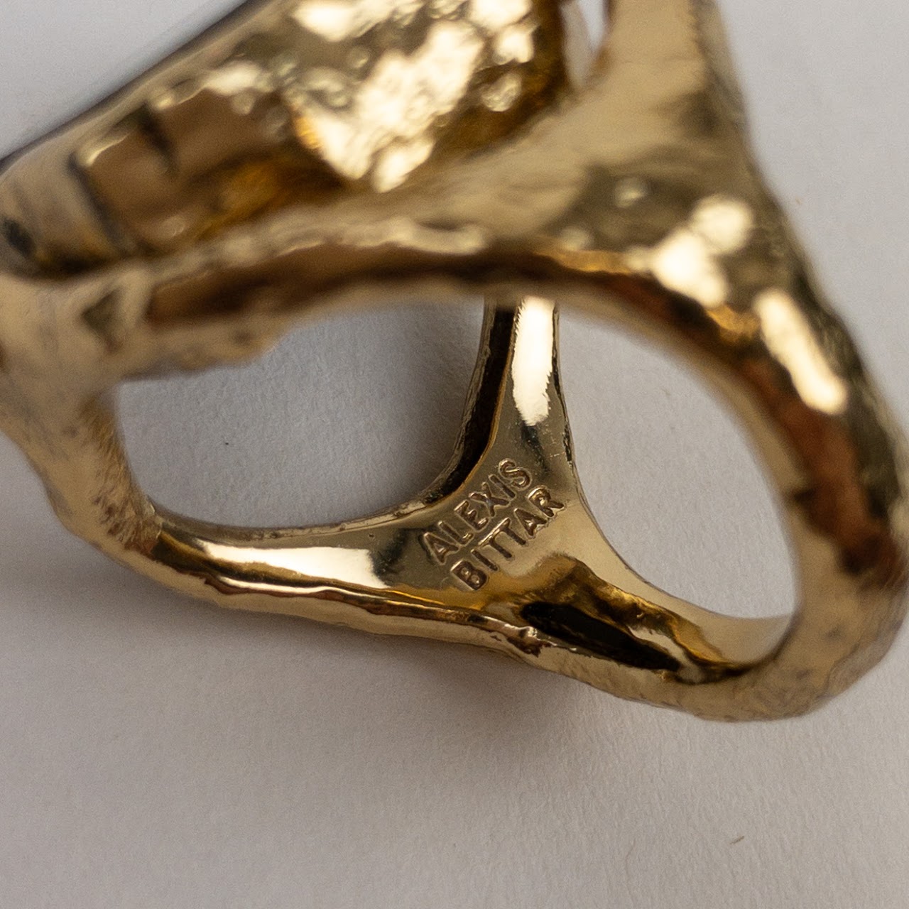 Alexis Bittar Rotating Goldtone Fashion Ring