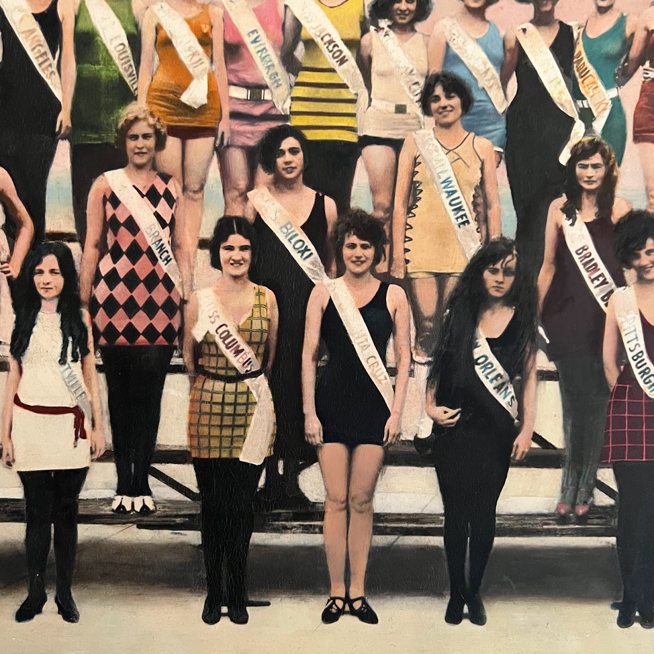 Guy Johnson 'Miss America 1924' Signed Oil Painting and Photograph, 1971