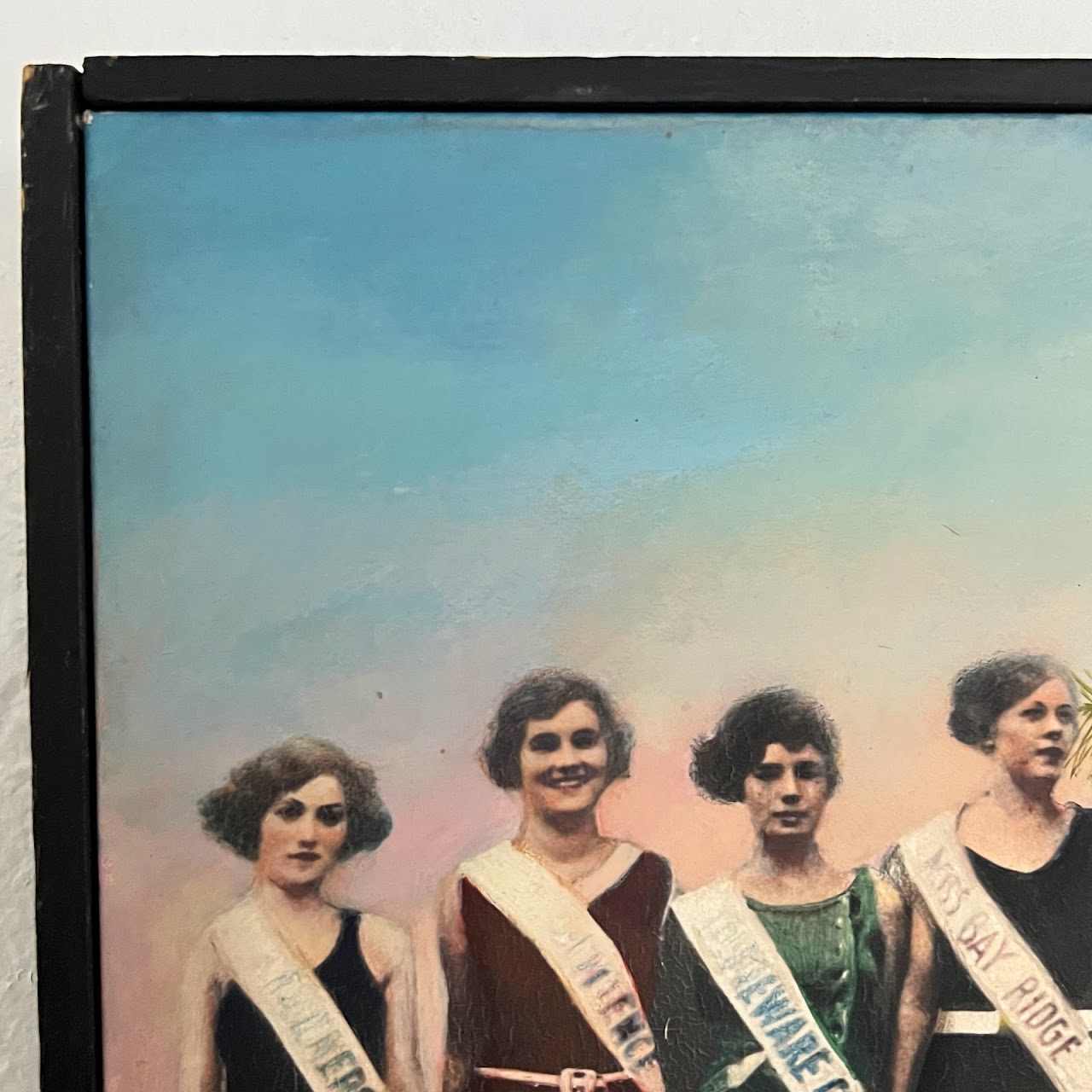 Guy Johnson 'Miss America 1924' Signed Oil Painting and Photograph, 1971