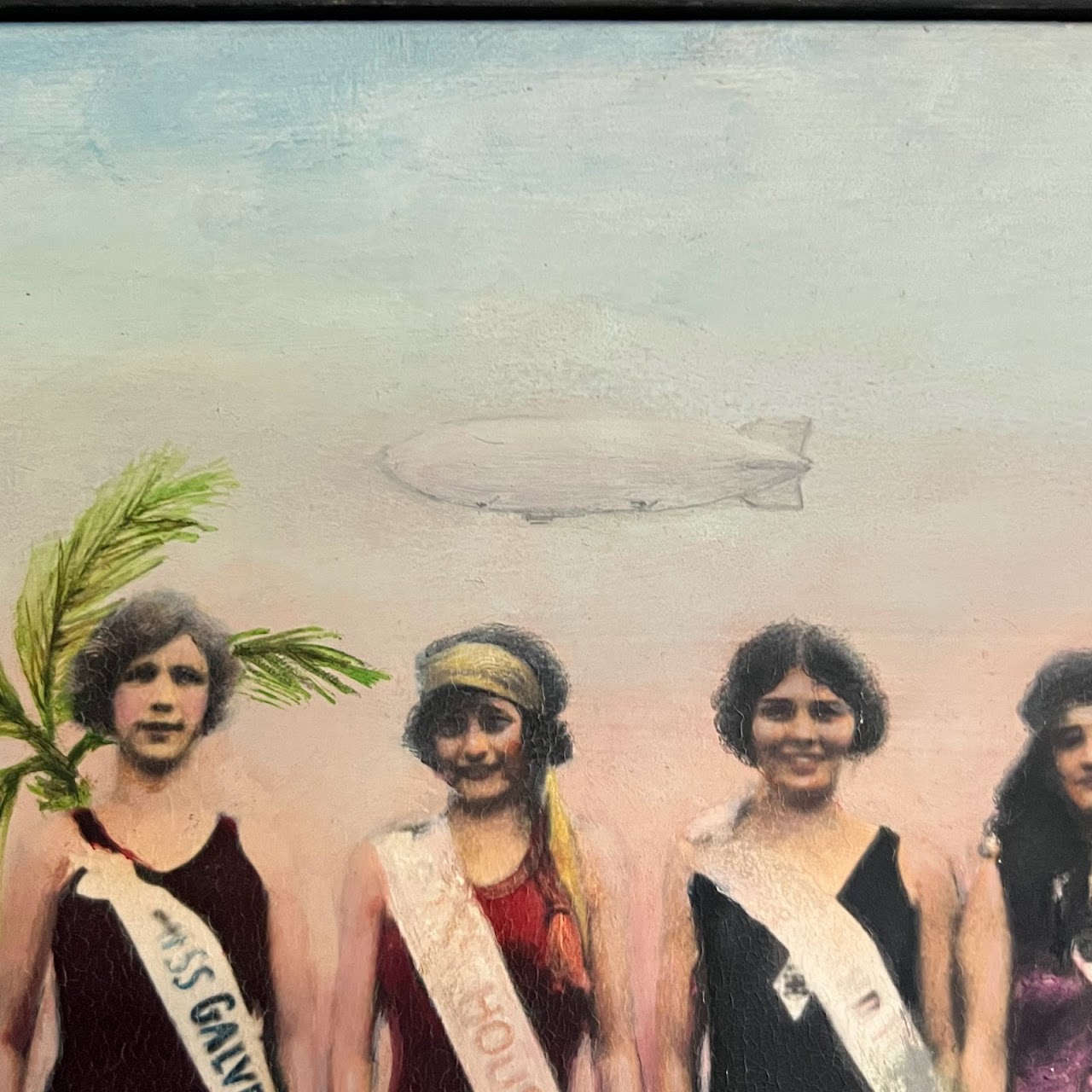 Guy Johnson 'Miss America 1924' Signed Oil Painting and Photograph, 1971