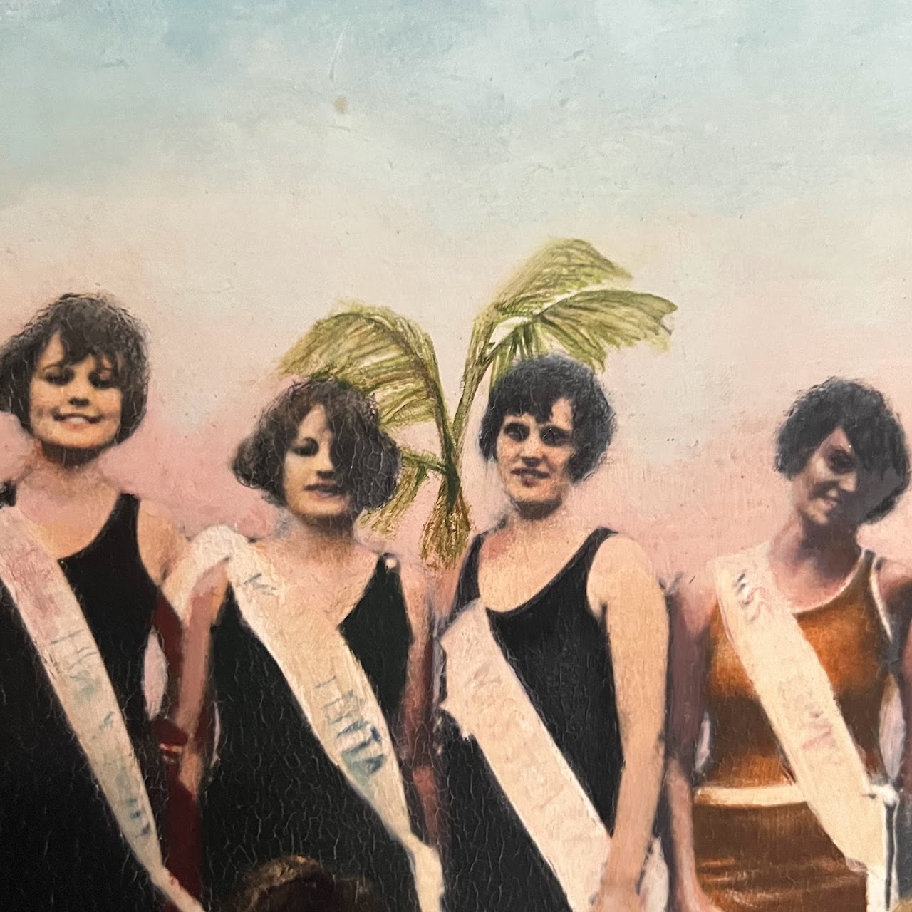 Guy Johnson 'Miss America 1924' Signed Oil Painting and Photograph, 1971