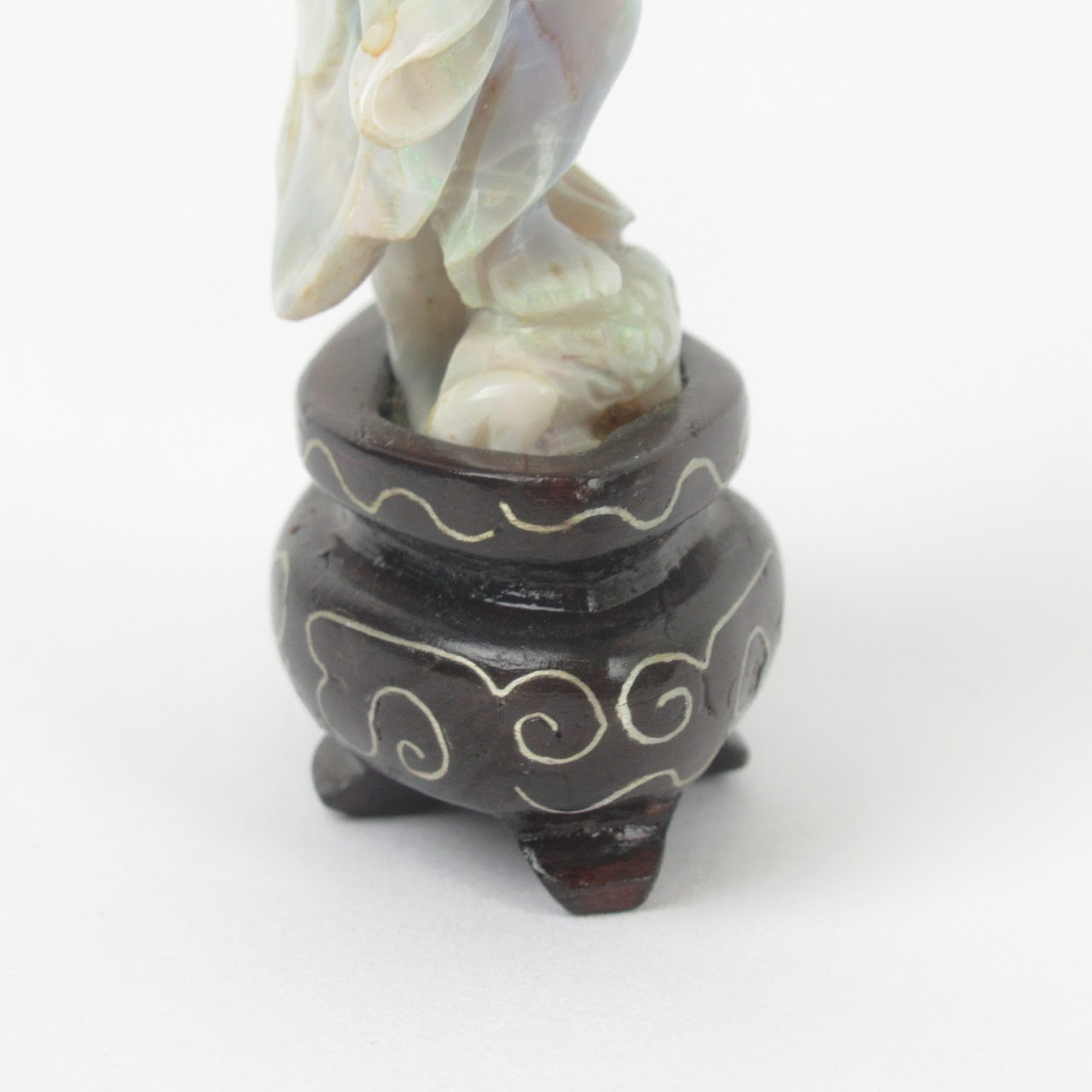 Carved Opal Buddha Duo