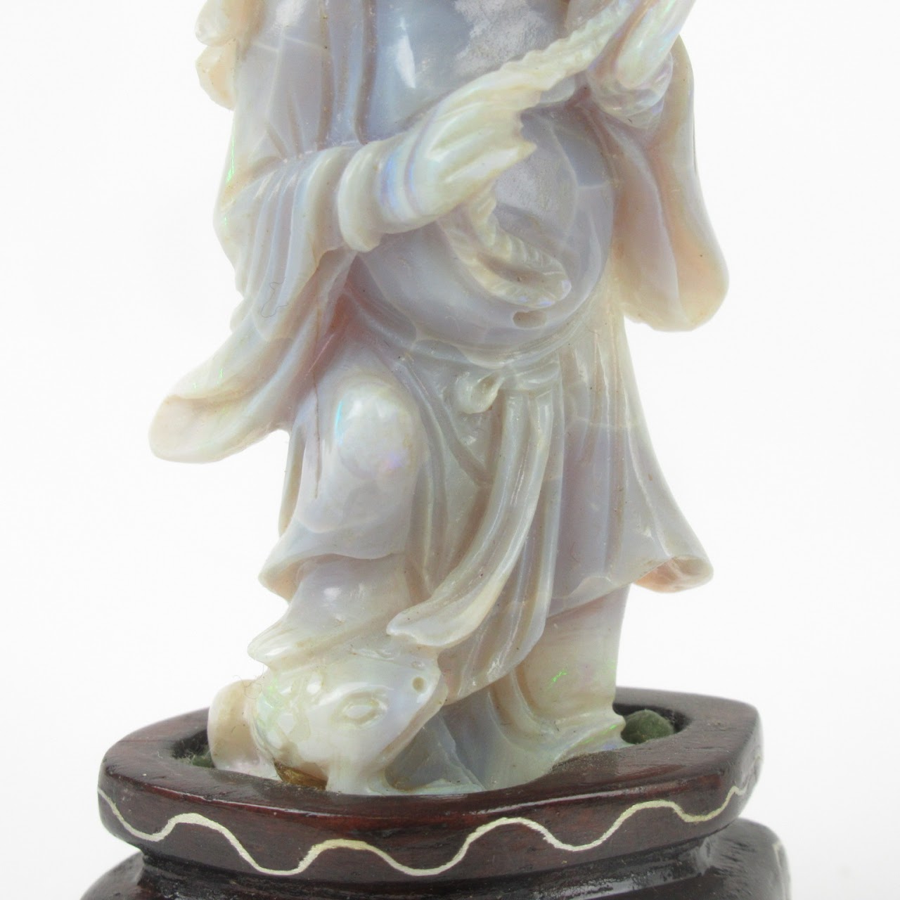 Carved Opal Buddha Duo