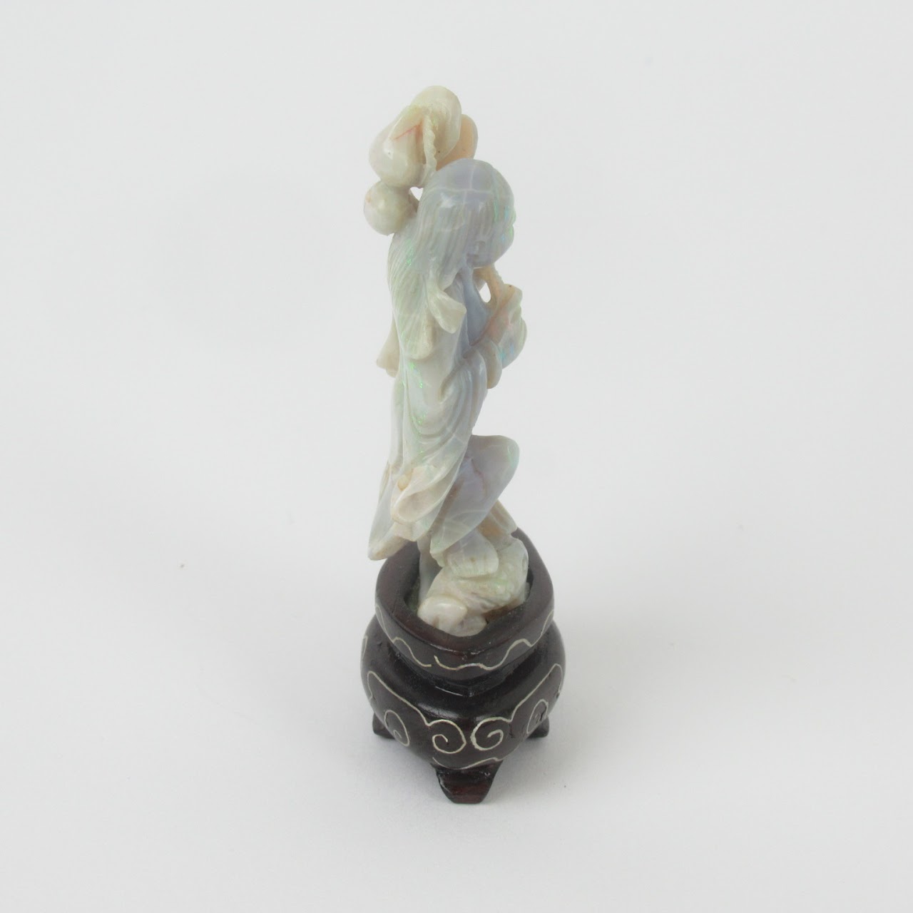 Carved Opal Buddha Duo