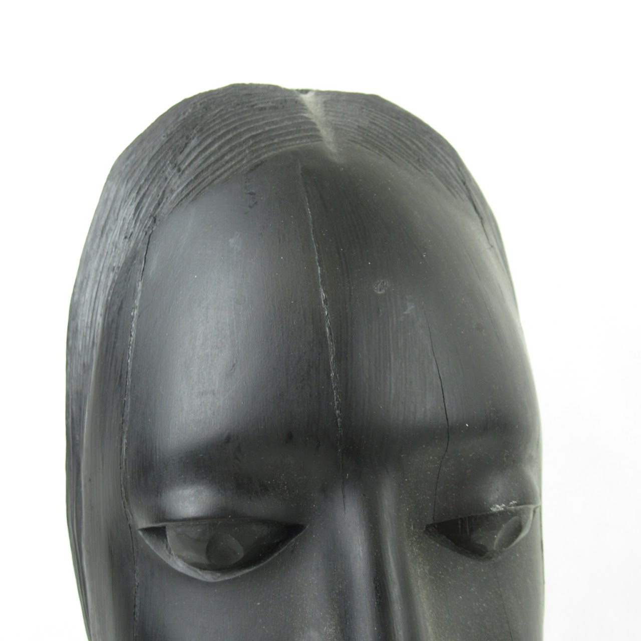 Carved Wood Female Bust Sculpture