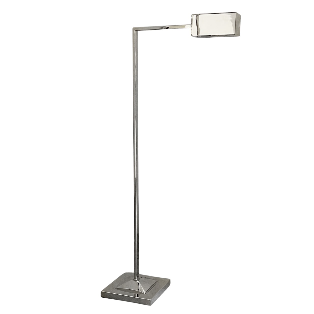 Polished Nickel Square Floor Lamp