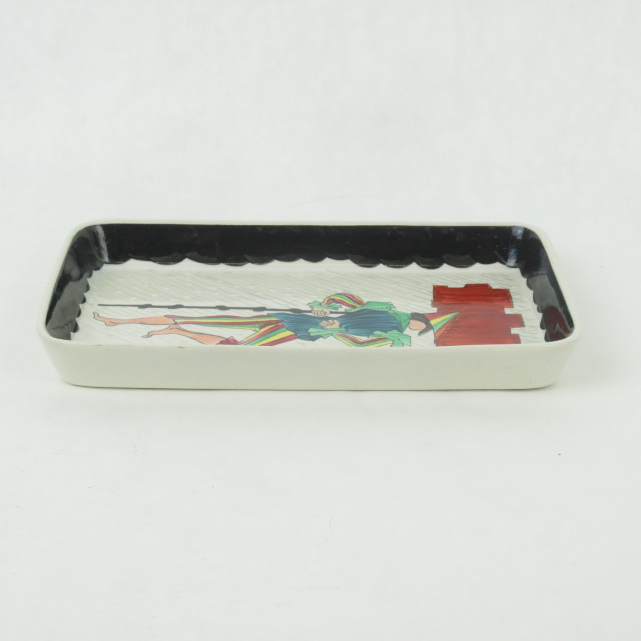 Sureda Hand Painted Harlequin Ceramic Tray