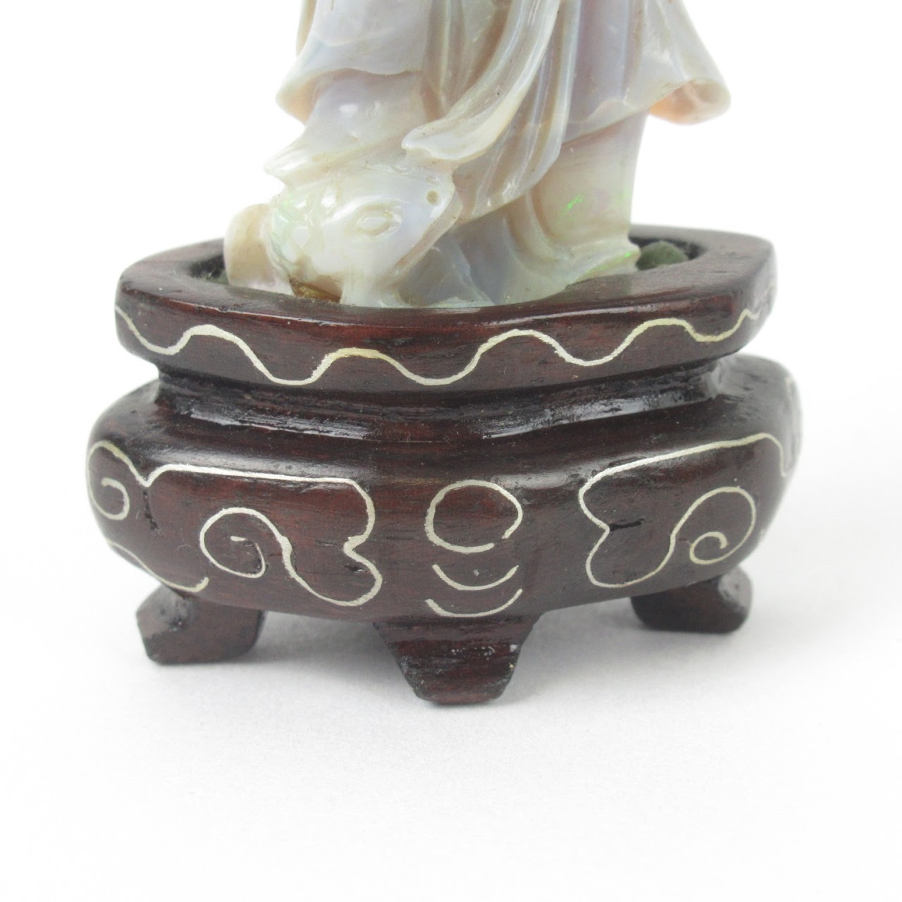 Carved Opal Buddha Duo