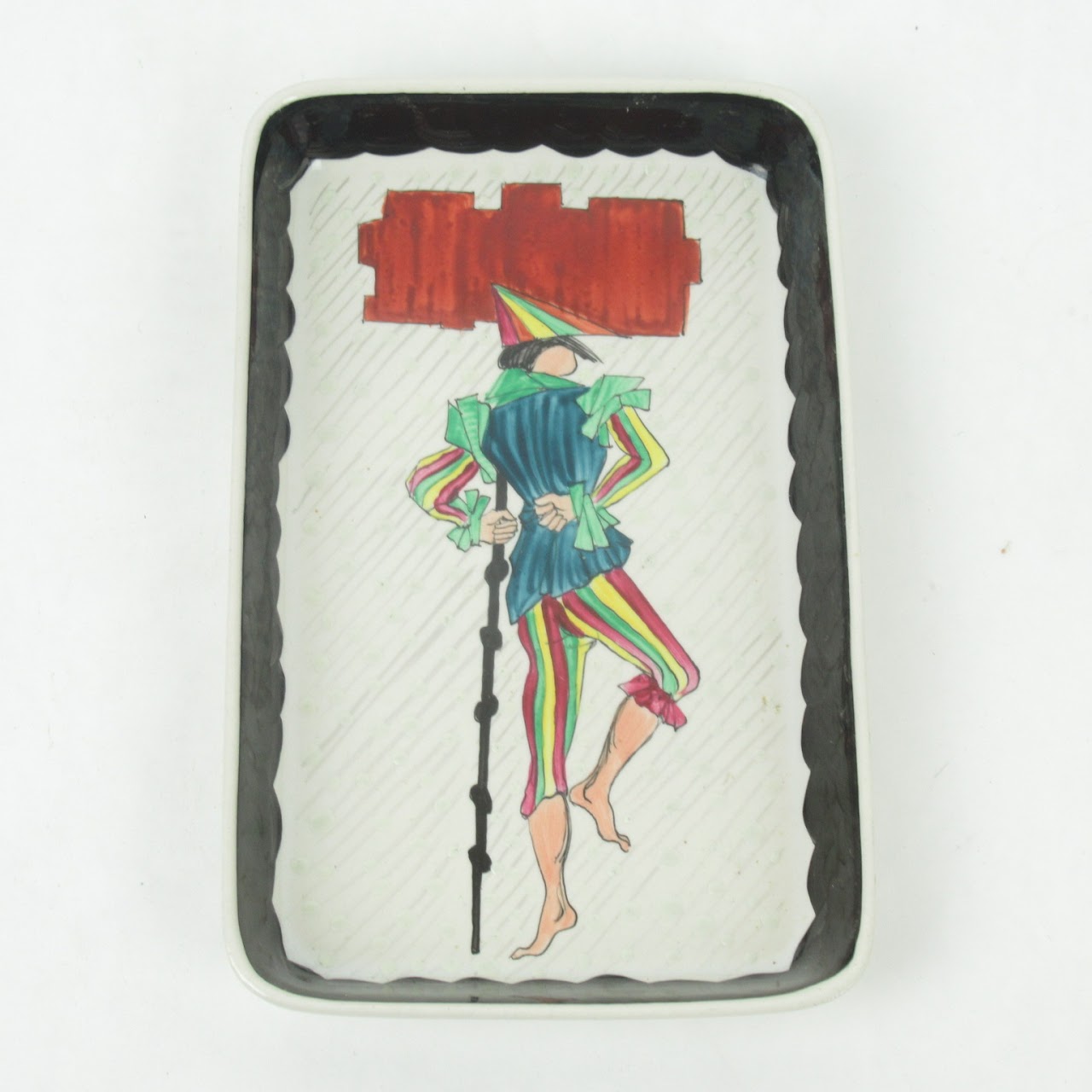 Sureda Hand Painted Harlequin Ceramic Tray