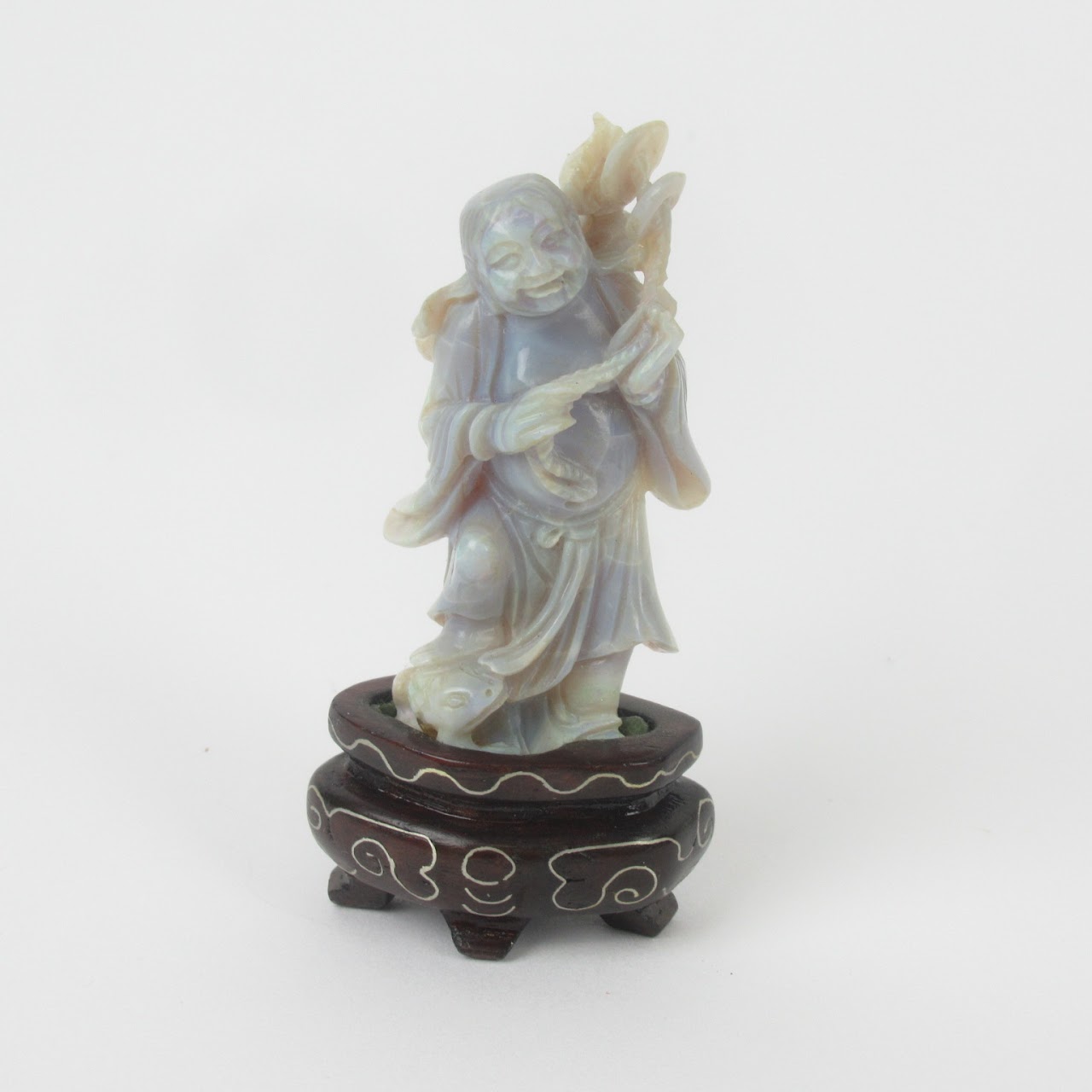 Carved Opal Buddha Duo